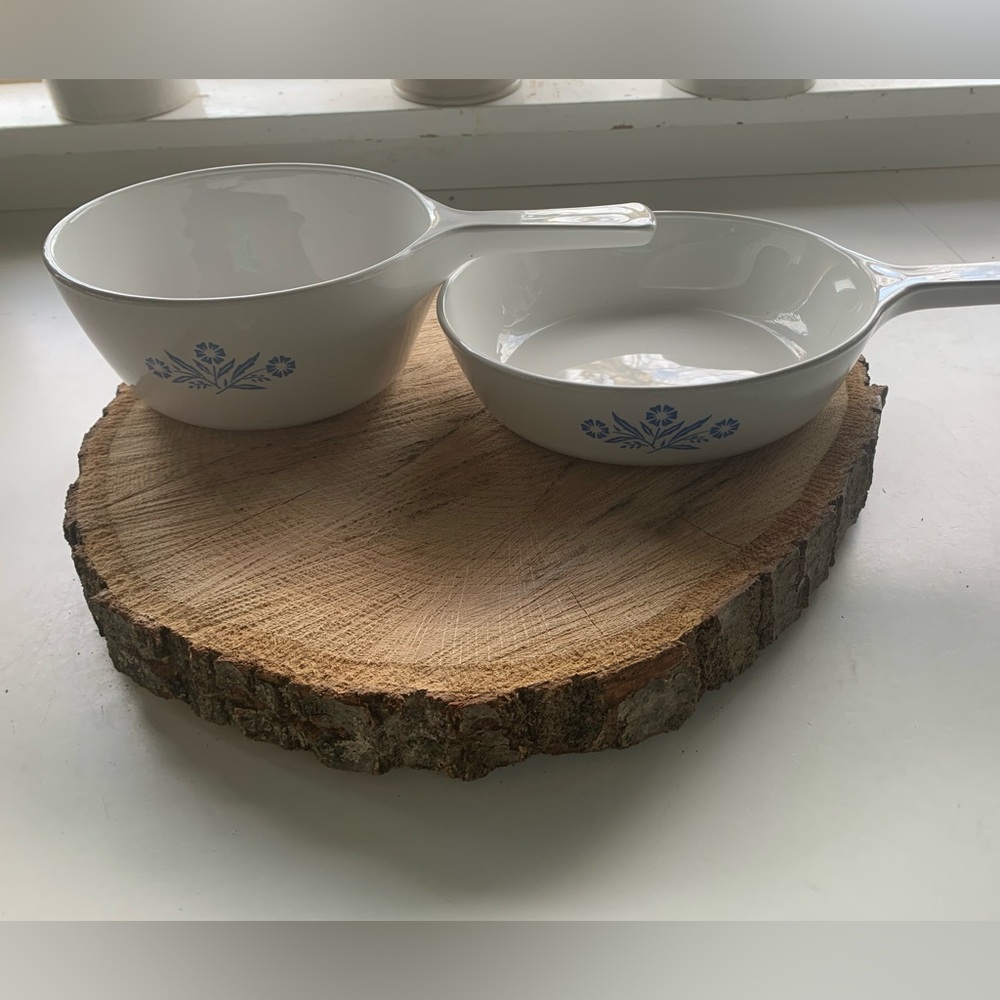 Vintage Corningware Blue Cornflower Sauce pans - 2 sizes sold together